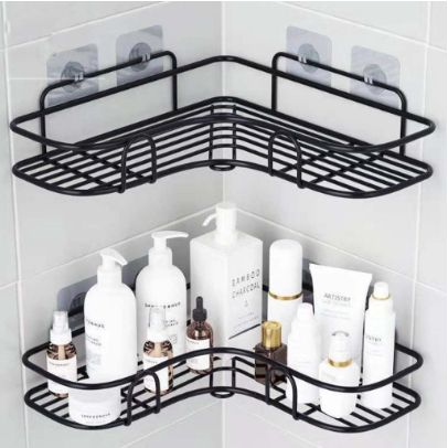 Set of 2 Bathroom kitchen Punch rack , multifuctional shampoo & accessories holder
