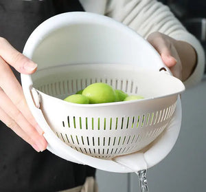 Double-Dish Sink Drain Basket