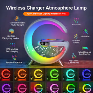 Wireless Charger Atmosphere Lamp, 2024 New Intelligent LED Table Lamp