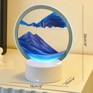 3D Moving Sand Art & Color Changing Lamp